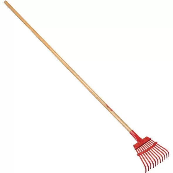 Steel 54" Wood Handle 11 Tines Fixed Tine Shrub Rake | CORRK62000