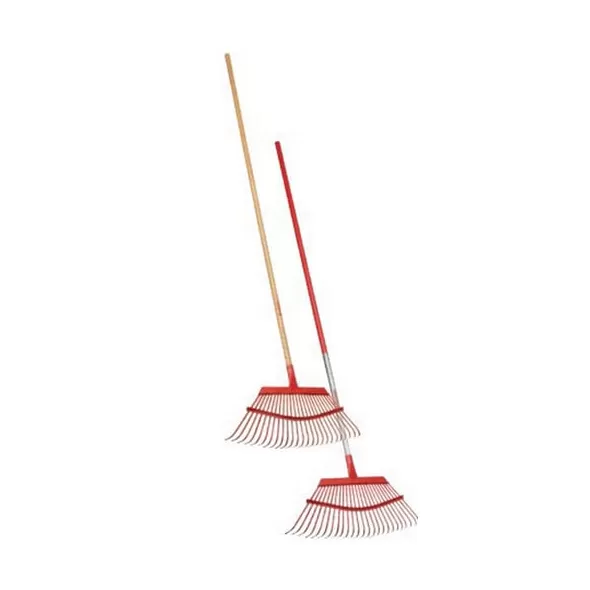 Steel 54" Wood Handle 25 Tines Fixed Tine Leaf Rake | CORRK62001