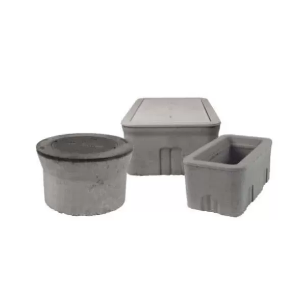20" x 15" Rectangular Gray N09 with Composite Cap Utility Box | CRS1000025