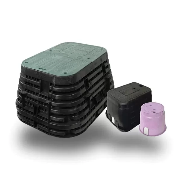 30" x 17" Rectangular Green Box Irrigation Control Valve 1730 Super Jumbo with Solid T-Cover Utility Box | CRS17301062