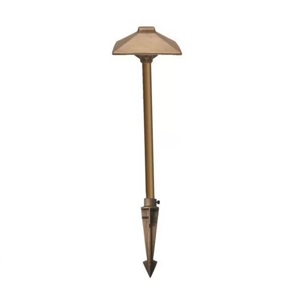 Cast Landscape Path Light, 8.44 W 2790K Integrated Cree LED Copper/Solid Sand Cast Bronze Borneo | CCPLBOB