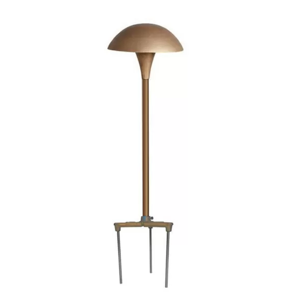 35 W Wedge S8 Copper/Solid Sand Cast Bronze CMU Series Mushroom Large Path Light | CSLCMU2CB