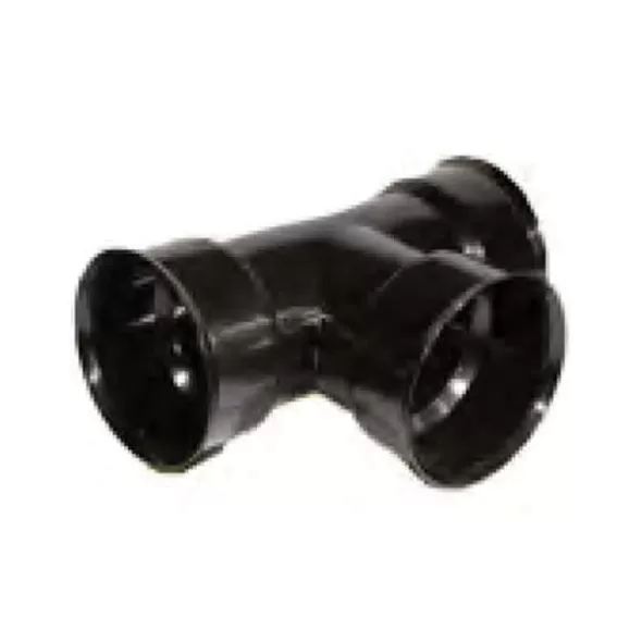 ADS Watertight Tee, Bell-End HDPE Dual Wall Injection Molded N-12 Black, 4" | DFD0460WT