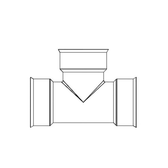ADS Tee, Bell-End HDPE Watertight Dual Wall Injection Molded N-12, Black 10" x 10" | DFD1063WT