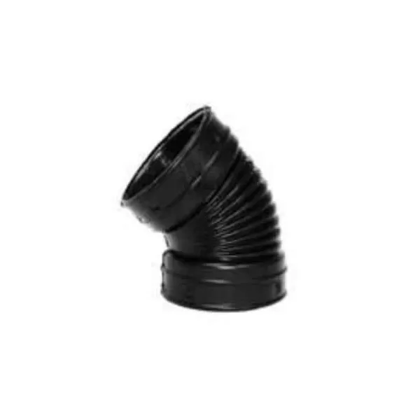 ADS Elbow, Snap HDPE 45 Degrees Degrees Single Wall N-12, Black 4" | DFE0445AA