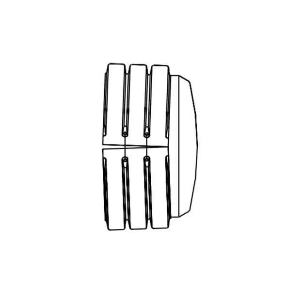 ADS End Cap, Split Black HDPE Solid Single Wall Corrugated 12" | DFEC120