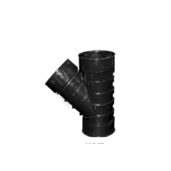 ADS Wye, Snap Corrugated 45 Degrees Degrees HDPE Single Wall Black 8" | DFEY080