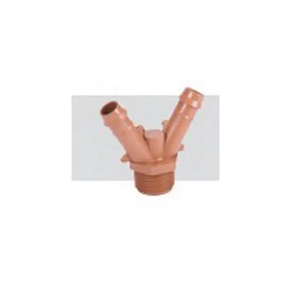17 mm x 3/4" Male Adapter x Barb 'Y' Brown Acetal Adapter | DIG15063