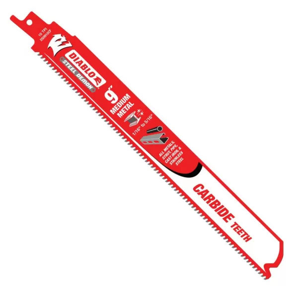 9" x 1" Steel 10 TPI For Reciprocating Saw and Cordless Reciprocating Saw Blade | DSWDS0910CF3