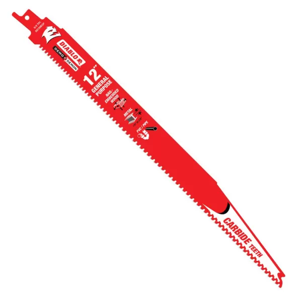 12" x 1" Steel 6/9 TPI For Reciprocating Saw and Cordless Reciprocating Saw Blade | DSWDS1209CGP3