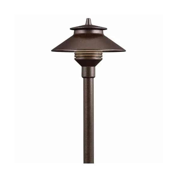 Bi-Pin G4 2700K LED Flat Black Die-Cast Aluminum With 12" Riser Path Light |  PLLED20W12RFB
