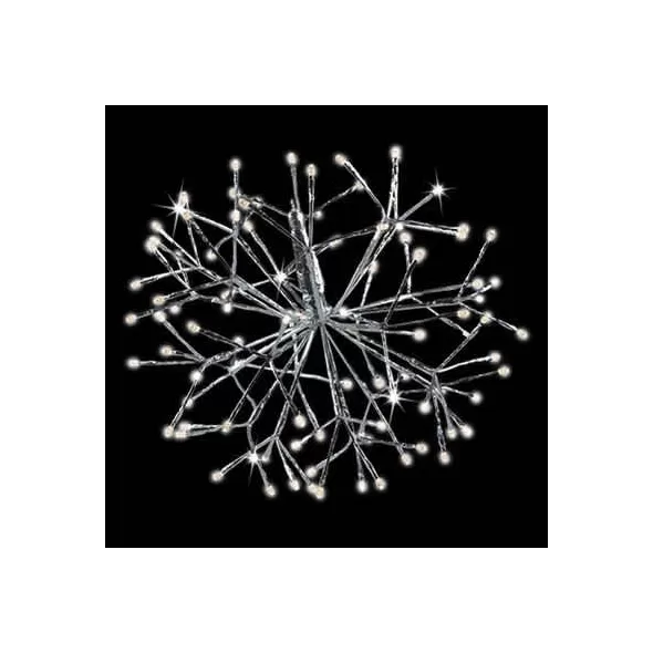 16" Warm White 5 mm LED 10' Transparent LED 3D Shimmering Sphere | HBL16SHSSWWTW