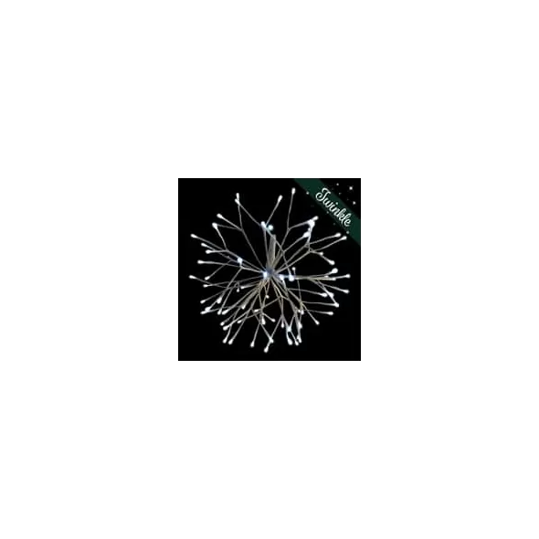 3000K Pure White LED 16" Powder Coated Frame LED 3D Starlight Cluster | HBL3D16STLCLPWTW
