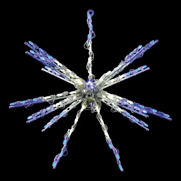 24" Warm White Metal Frame LED 3D Star Burst | HBL3D24STBWW