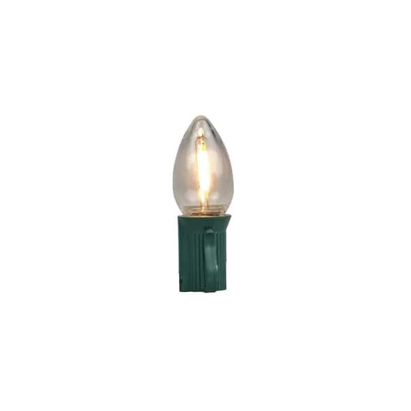 Smooth Screw-In C7 LED Warm White Transparent Commercial Grade LED Bulb | BU25FLDSC7-TWW