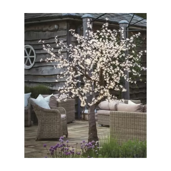8.5' Warm White 5 mm LED Cherry Blossom Tree | HBLCBTR8WW