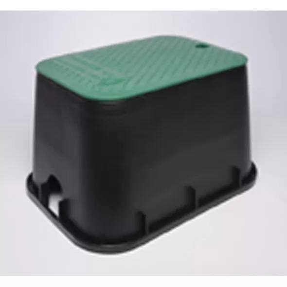 12" x 17" x 12" Rectangular Green Box Irrigation Control Valve with Green Lid Valve Box | DUB121