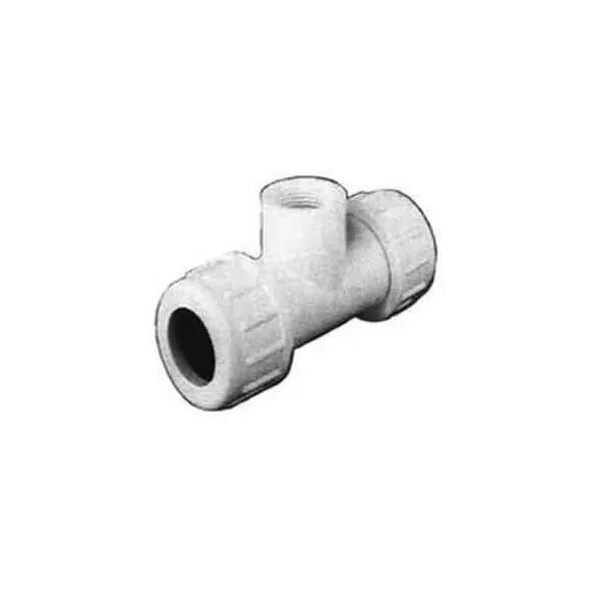 2" FPT White PVC Threaded Tee | FLO22020