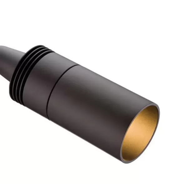 90 W 2700K/3900K/4500K/5200K Integrated LED Flat Black Die-Cast Aluminum 4" Straight Shroud Zoning/Dimming Down Light | FXLDEZD9LEDSSFB