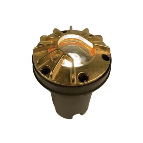 49.2 W Integrated LED Natural Brass Die-Cast Aluminum/Brass Zoning with Louver Faceplate Well Light | FXLFC6LEDLVBS