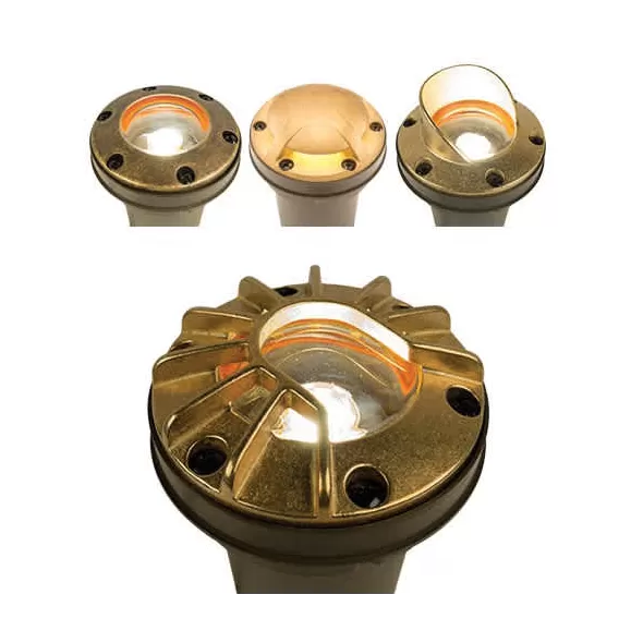 2 W 2700K Integrated LED Natural Brass Die-Cast Aluminum/Brass with Ring Faceplate Zoning/Dimmable/Color Changing Well Light | FXLFCZDCRGBS