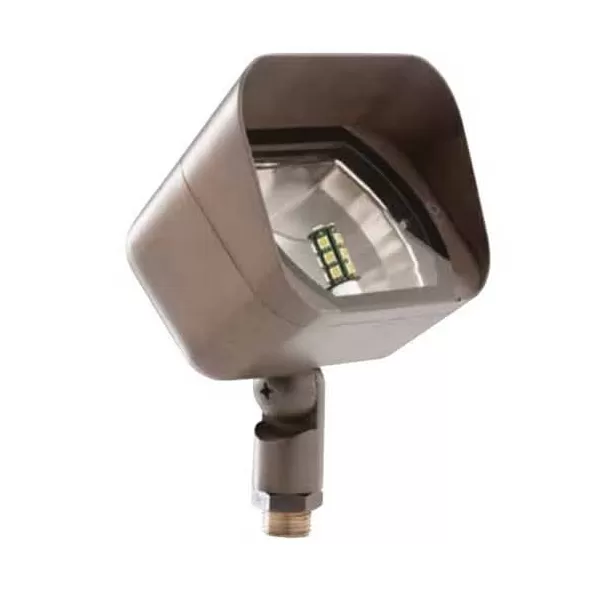 50 W Bi-Pin GU5.3 3000K T4 Textured Bronze Aluminum Contemporary Series Flood Light | HAL923008