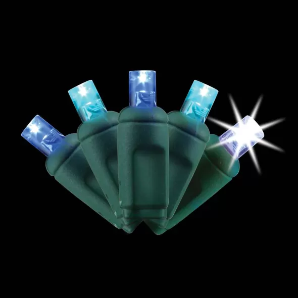 2.4 W per Set 26' Ocean (Blue Teal with Cool White) Commercial Grade LED Light Set | HBLLED5MM50BTCS
