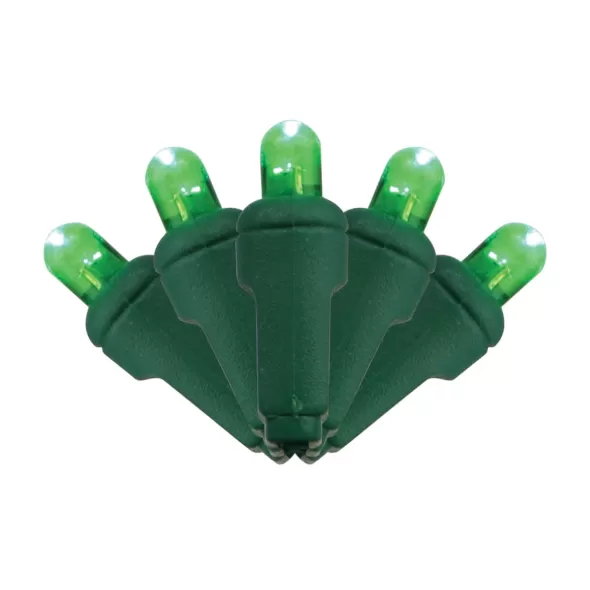26' 6" Spacing Green Commercial Grade LED Balled Light Set | HBLLED5MMCV50GR