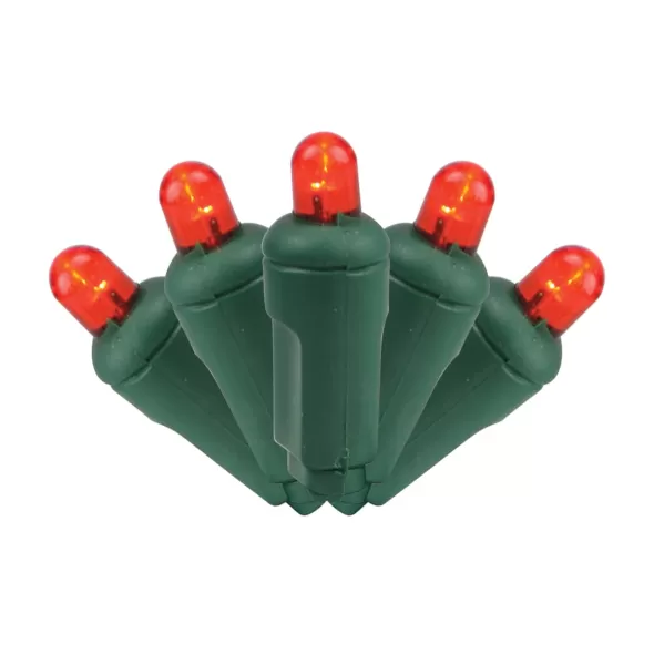 26' 6" Spacing Red Commercial Grade LED Balled Light Set | HBLLED5MMCV50RD