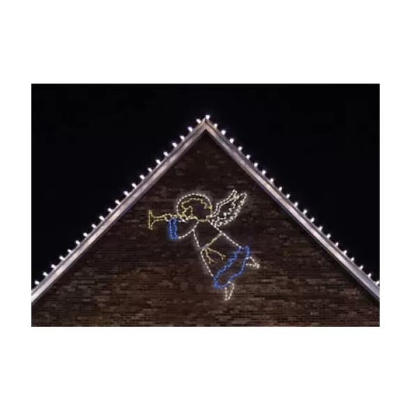 LED 55" x 30" Powder Coated Frame Nativity Angel | HBLLEDANGEL276