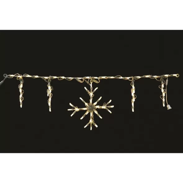 48" Warm White Metal Frame LED Ice Flurry Light Link | HBLLICEF70LEDWW