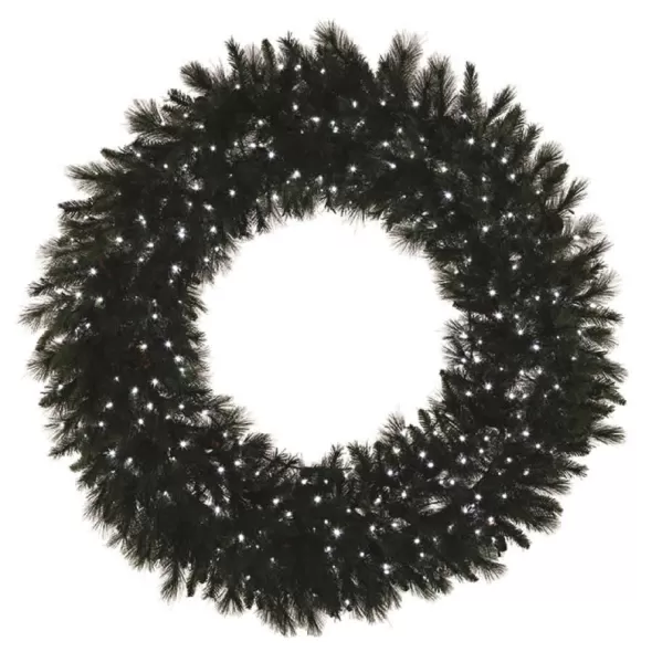 Pure White 5 mm LED 30" Mixed Noble Series Wreath | HBLMWR30PWLED