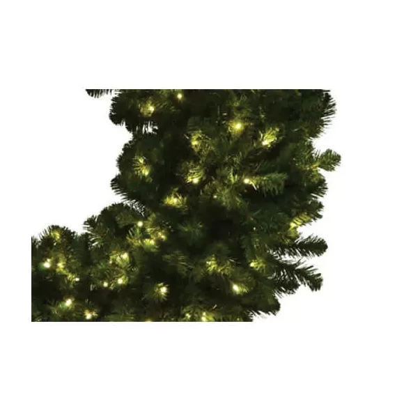Warm White LED 6" Olympia Pine Series Wreath | HBLOLWR60WW