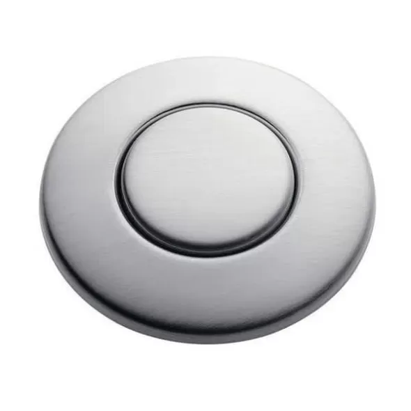 1-3/4" ia Matte Black Brass Push Sink Top For Garbage Disposals Air Switch Button | ISESTCMTBLK