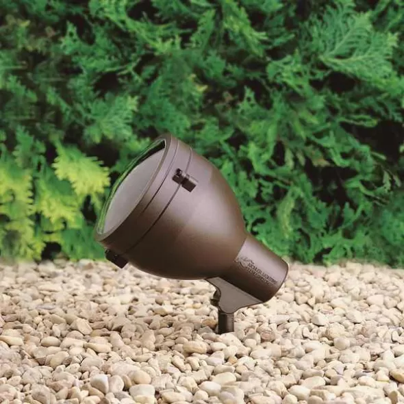 175 W E26 Medium Incandescent Textured Architectural Bronze Aluminum Large Accent Light | KIC15251AZT