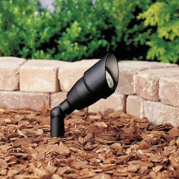 5 W Bi-Pin Incandescent Textured Black Aluminum Mini Accent Light | KIC15374BKT20L24