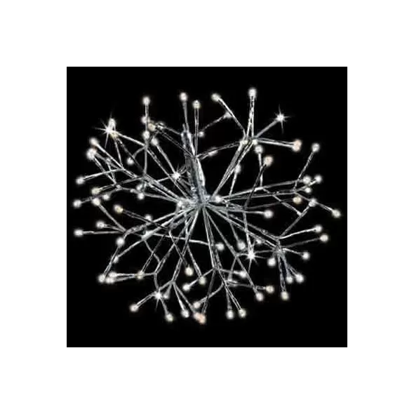 20" Warm White 5 mm LED 10' Transparent LED 3D Shimmering Sphere | HBLLED20SHSSWWTW