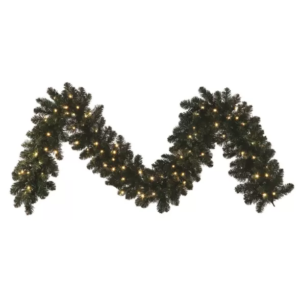 Warm White 5 mm LED 9' x 14" Oregon Fir Series Garland | ORFGARL-9-WW-LED
