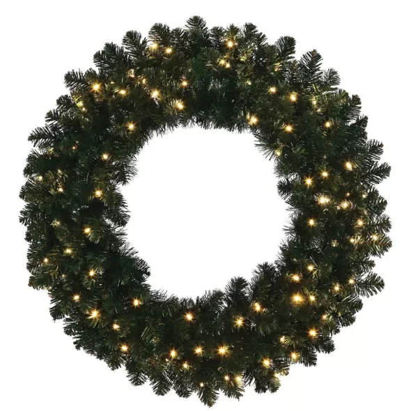 Warm White 5 mm LED 36" Oregon Fir Series Wreath | HBLORFWR36WWLED