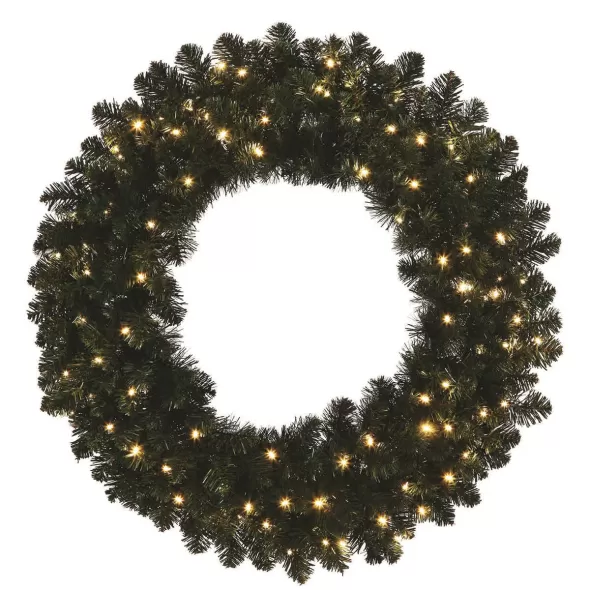 Warm White 5 mm LED 60" Oregon Fir Series Wreath | HBLORFWR60WWLED
