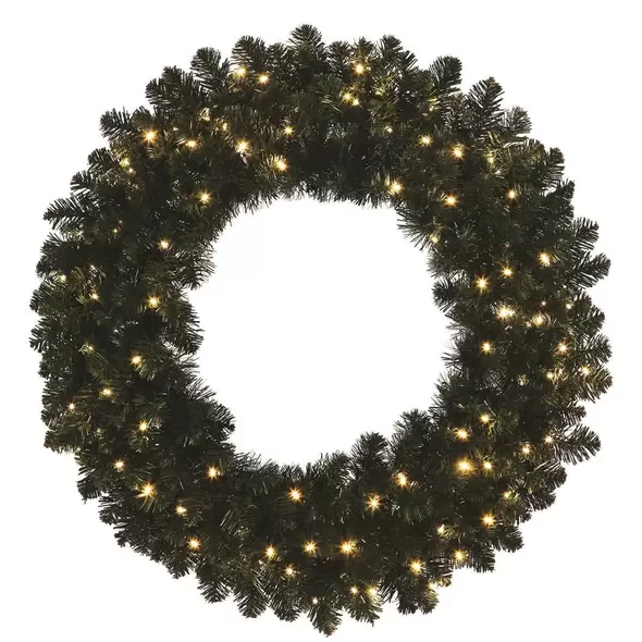 Warm White 5 mm LED 60" Oregon Fir Series Wreath | HBLORFWR60WWLED