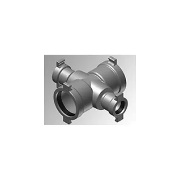 6" x 6" x 2-1/2" x 2-1/2" Gasketed Bell End 10.2" L Ductile Iron Cross | HRC806150505