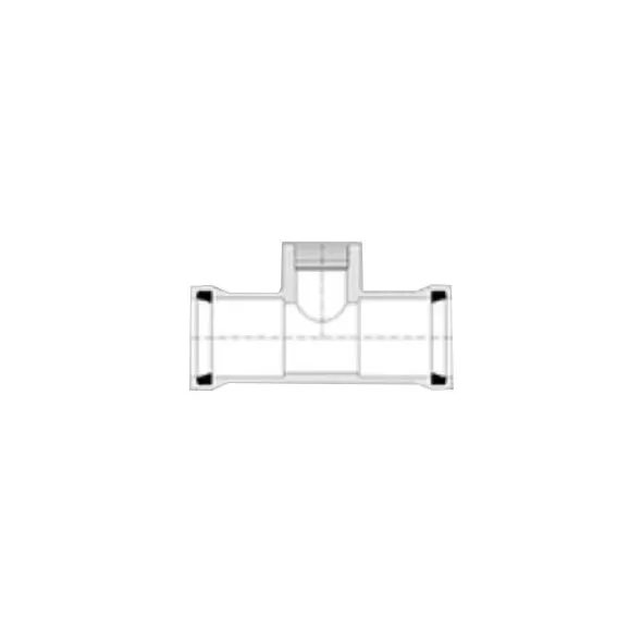 PVC Service Tee 2-1/2 in. x 2-1/2 in. x 1-1/4 in. Gasketed x Gasketed x Acme 1-Piece | 153255