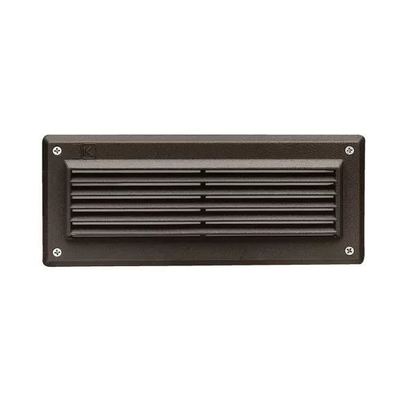 20 W G4 Halogen Textured Architectural Bronze Aluminum Louvered Brick Light | KIC15073AZT