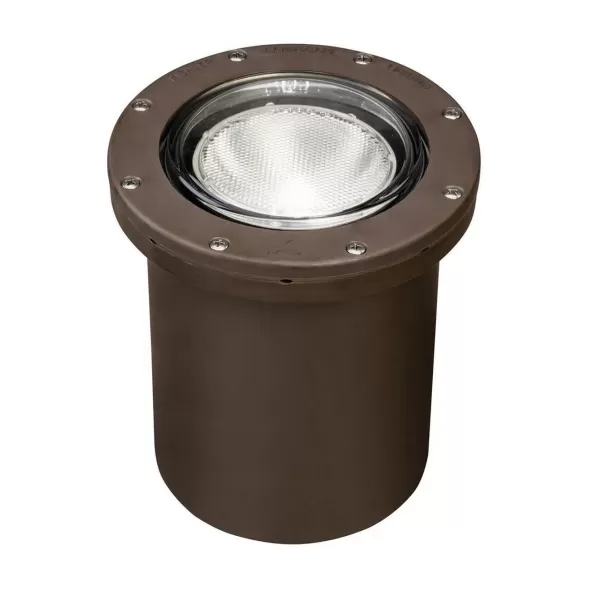 75 W E26 Medium PAR20/PAR30 Incandescent Architectural Bronze Resin/Aluminum Ring In-Ground Small Well Light | KIC15268AZ