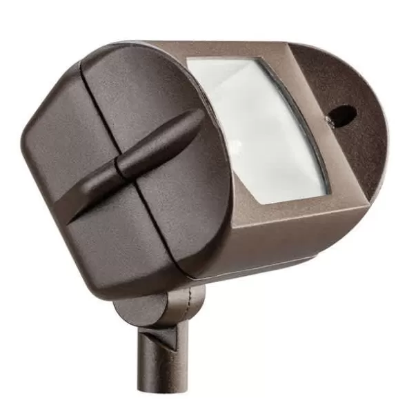 1 W Bi-Pin Halogen Textured Architectural Bronze Aluminum Adjustable Wide Flood Light | KIC15395AZT