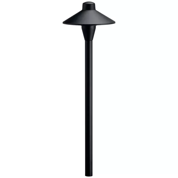 20 W Bi-Pin G4 Incandescent Textured Black Aluminum Path Light | KIC15478BKT