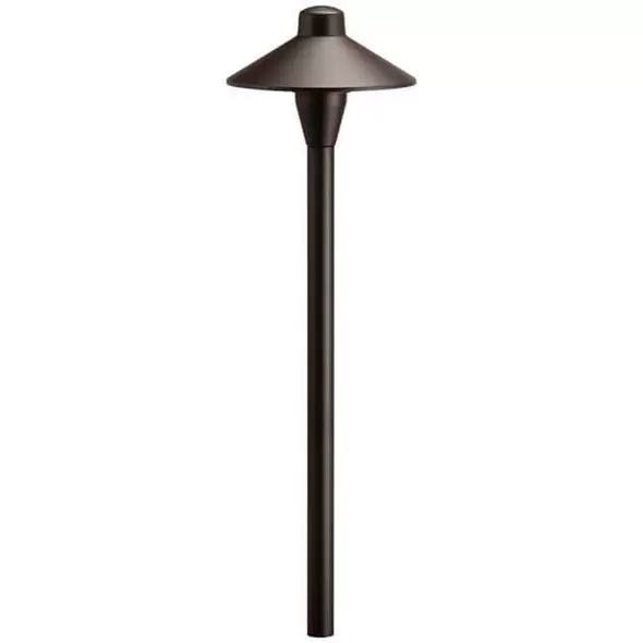 20 W Bi-Pin G4 Incandescent Textured Black Aluminum Path Light | KIC15478BKT