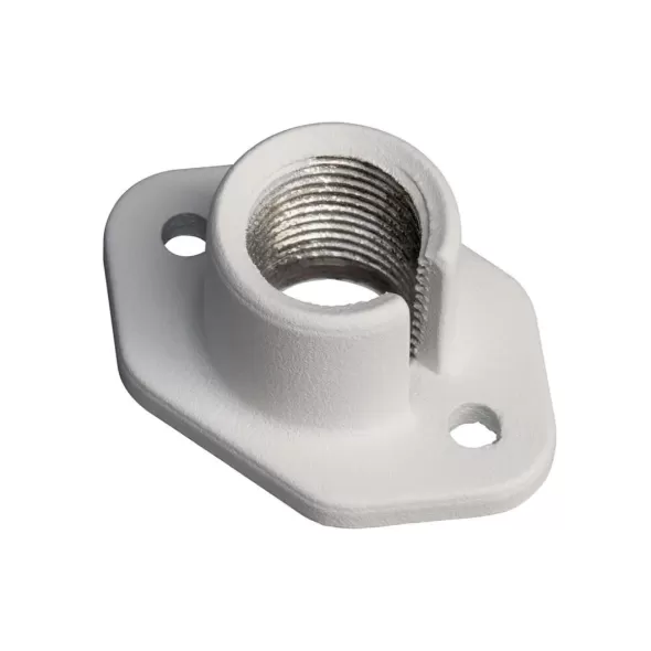 2-1/2" x 1-1/2" Textured White Aluminum For Low Voltage Fixtures Surface Mounting Bracket