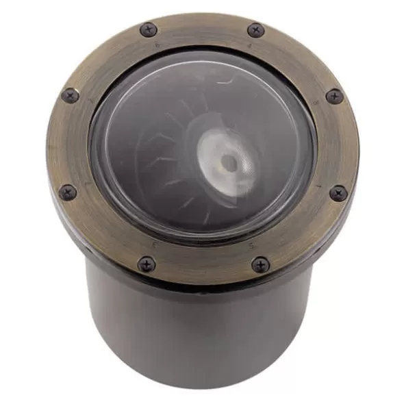 17 W 2700K Integrated LED Centennial Brass In-Ground Accent Light | KIC16024CBR27